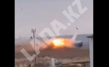 Plane With Over 60 On Board Crashes In Kazakhstan, Bursts Into Flames