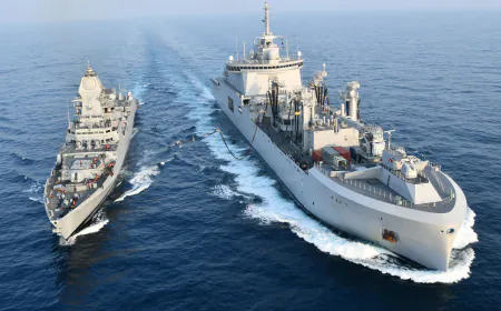 French Navy Conducts Air-Sea Tactical Manoeuvres With Indian Navy