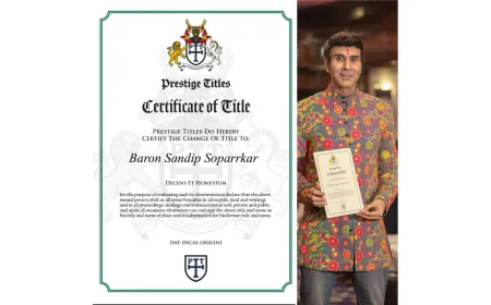 Distinguished Dance Pioneer: Sandip Soparrkar Honored with Baron Title in London