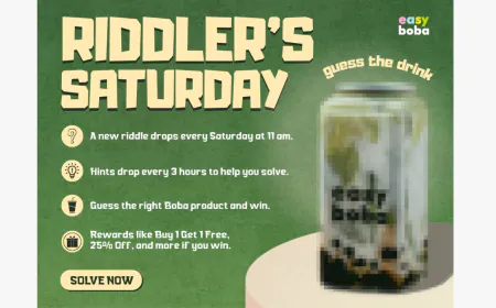 Easy Boba Unveils ‘Riddler’s Saturday’: A Refreshing Twist to Bubble Tea with a Brainy Spin