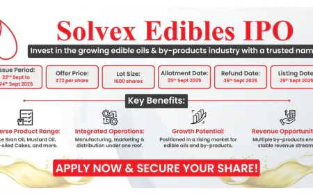 Solvex Edibles Limited Announces SME IPO on BSE