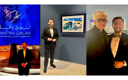 Vivek Abrol and Abeer Abrol, were honoured guests at the historic opening of Lawh Wa Qalam: M. F. Husain Museum in Doha