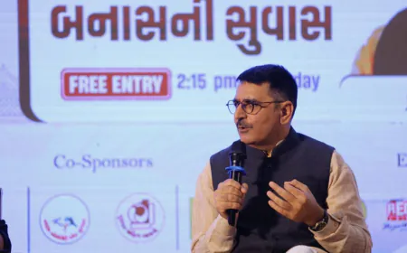 Gujarat Assembly Speaker Shankarbhai Chaudhary shares inclusive vision from Banas ni Suvas to ‘Sarve Bhavantu Sukhinah’ at BharatKool Adhyay–2