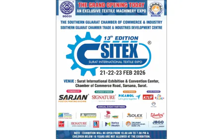 SITEX – Surat International Textile Expo 2026 Organised by SGCCI in Surat from 21st to 23rd February 2026