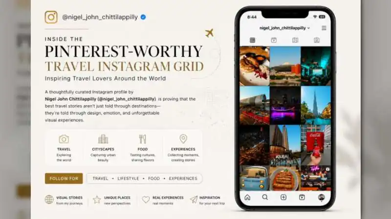Inside the Pinterest-Worthy Travel Instagram Grid Inspiring Travel Lovers Around the World | Nigel John Chittillappilly